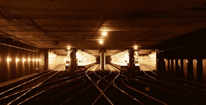 Underground train station